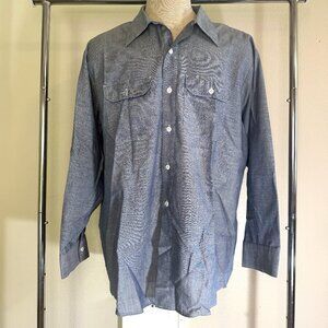 Vintage Wrangler Western Button Long Sleeve Shirt Men's 17/17-1/2 XL MED